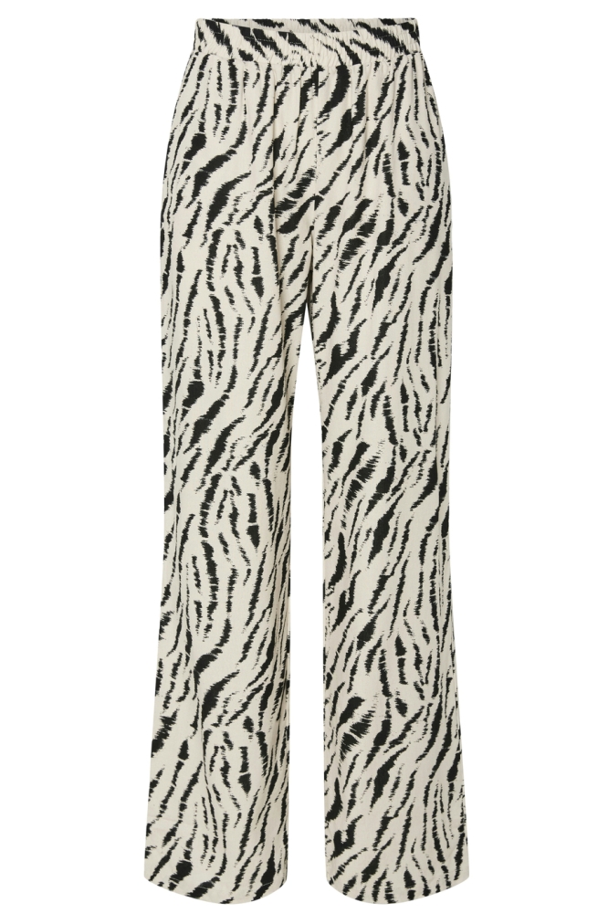 PCTARLEM HW PANTS WVN 17157471 OAT MILK/GRAPHIC ZE